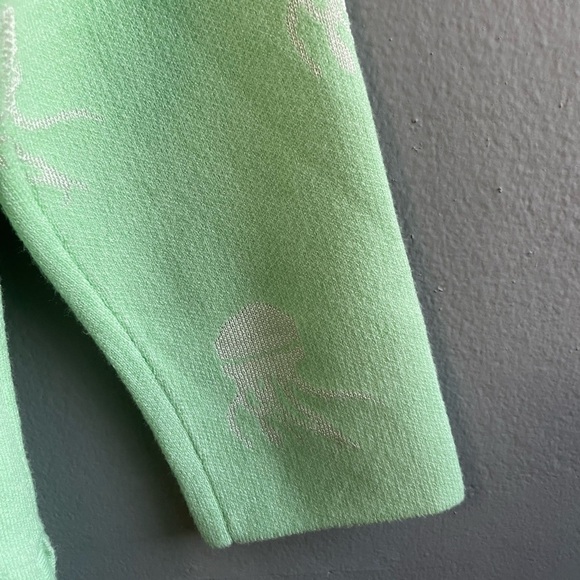 NWT Philosophy Republic Mint Green Jellyfish Print Jacquard Sweater. Size Large - Picture 7 of 8